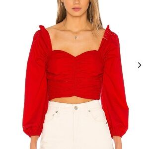 Lovers & Friends Red OCTAVIA CROP TOP Size Medium